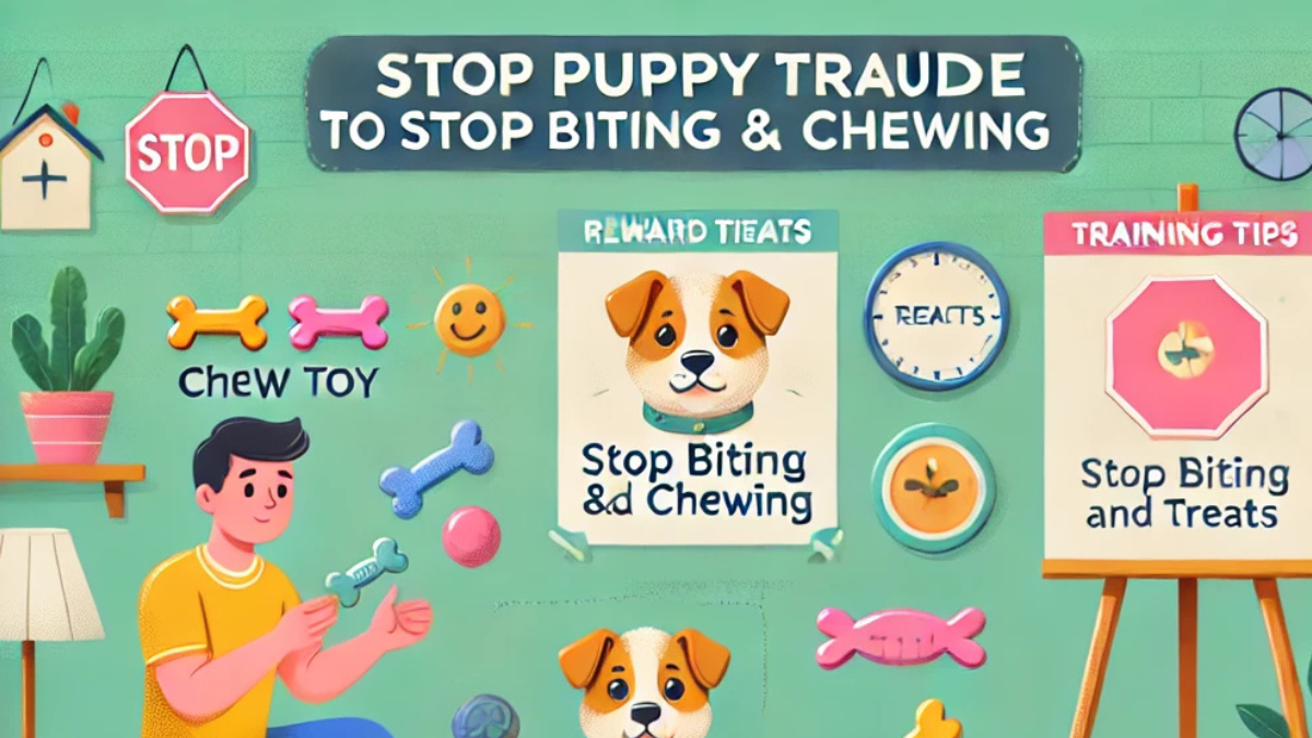 How to train a puppy to stop biting and chewing everything